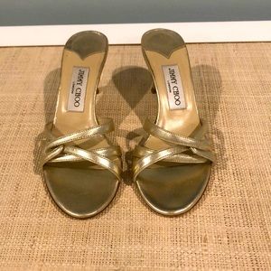 Jimmy Choo Metallic Napa Gold